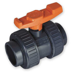 Gf Piping Systems Manual 2-Way Ball Valve,NPT,PVC 161375020