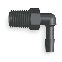 Eldon James Elbow,Threaded,Nylon,1/4 In NPT,PK10 L4-3BN