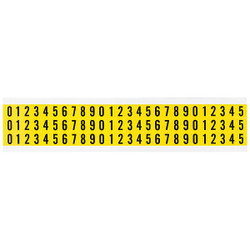 Brady Number Label,0 Thru 9,1/2in.Hx11/32in.W 34110