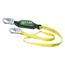 Honeywell Miller Shock-Absorbing Lanyard,Green 913WLS-Z7/3FTYL