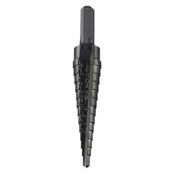 Lenox Step Cone Drill,1/8in to 1/2in,HSS 30881VB1