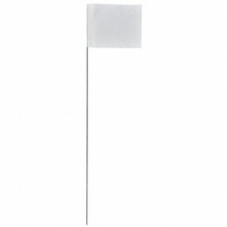 Presco Marking Flag,White,Blank,PVC,PK100 2336W-200