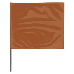 Manufacturer Varies Marking Flag, 30", Brown,PVC,PK100 4530BRN-200