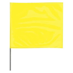 Sim Supply Marking Flag, 21", Glo Yellow,PVC,PK100  2321YG-200