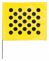 Sim Supply Marking Flag, 30", Black/Yellow,PK100  4530YBK20204-200