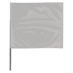 Sim Supply Marking Flag, 15", Silver,PVC,PK100  2315SV-200