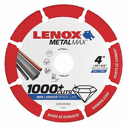 Lenox Angle Grinder Blade,4"x.050"x5/8" 1972920