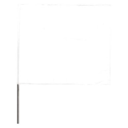 Sim Supply Marking Flag, 15", White,PVC,PK100  4515W-200