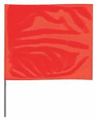 Sim Supply Marking Flag,18", Red,PVC,PK100  2318R-200