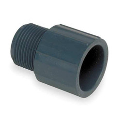 Manufacturer Varies Male Adapter, 1 in, Schedule 80, Gray 836-010