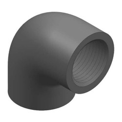 Sim Supply 90 Elbow, 1 in, Schedule 80,FNPT,Gray  808-010