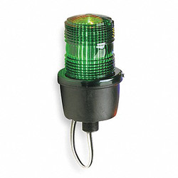 Federal Signal Low Profile Warning Light,Strobe,Green LP3M-120G