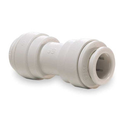 John Guest Reducing Union,Tube OD 1/2 x 3/8,PK10 PP201612W-PK10