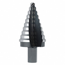 Irwin Step Cone Drill,1/4in to 1.375in,HSS 10235