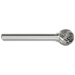 Sim Supply Ball Bur SD,Single End,1/8",Carbide  310-002082