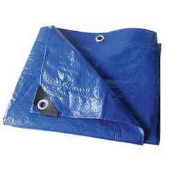 Sim Supply Tarp,Polyethylene,Blue,6x8 ft  22JC25