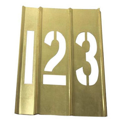 Sim Supply Brass Stencils,15 Piece Number,1 1/2 In  20Y516