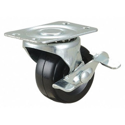 Sim Supply Standard Plate Caster,Swivel,150 lb.  33H636