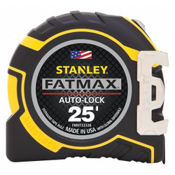 Stanley Tape Measure,25 ft.,Automatic Lock FMHT33338L