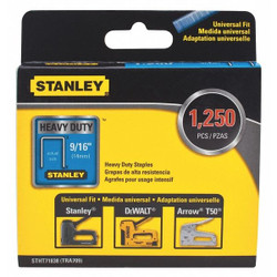 Stanley Staple,9/16 Leg L(In.),Heavy Duty,PK1250 STHT71838