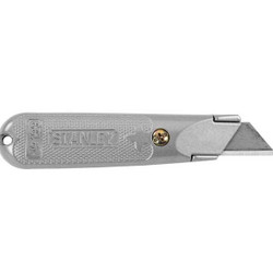 Stanley Fixed Blade Utility Knife,5-3/8 In.,Gray 10-209