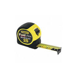 Stanley Tape Measure,1-1/4 Inx25 ft,Yellow/Black 33-725