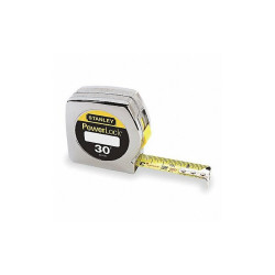 Stanley Tape Measure,1 In x 30 ft,Chrome,In/Ft 33-430