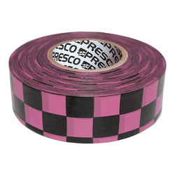 Presco Flagging Tape,Blck/Pink,150 ft,1 3/16 in CKPGBK-200