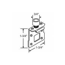 Sim Supply Roller Bracket,Steel,Plated  2-67