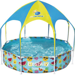 Bestway UV Careful Splash-in-Shade 20 In. D. x 8 Ft. Dia. Play Pool 56543E