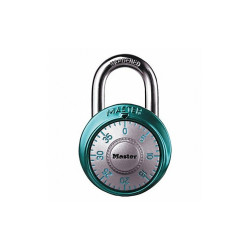 Master Lock Combination Padlock,2 in,Round,Blue 1561DLTBLU