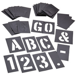 C.H. Hanson Stencil Set 3IN 46 Pieces Interlocking 10193