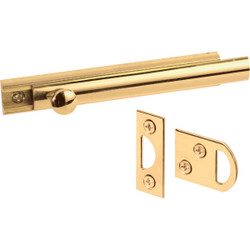 Defender Security 4 In. Brass Surface Bolt U 9961