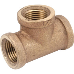 Anderson Metals 1-1/4 In. Red Brass Threaded Tee 738101-20