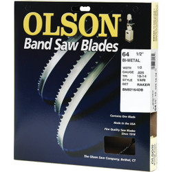 Olson 64-1/2 In. x 1/2 In. 10/14 TPI Vari Metal Cutting Band Saw Blade BM82164DB