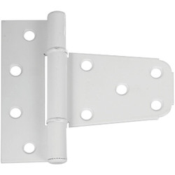 National 3-1/5 In. White Vinyl Fence Gate Hinge N342568