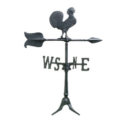 Whitehall Products 24 In. Black Aluminum Rooster Weather Vane WV3-A-76SR-BKND