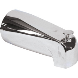 United States Hardware 5-1/2 In. Chrome Bathtub Spout with Diverter P-522C