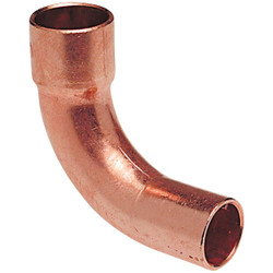 NIBCO 1/2 In. CxC 90 Deg. Long Turn Copper Elbow (1/4 Bend) W06470C