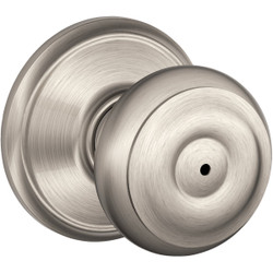 Schlage Georgian Satin Nickel Bed & Bath Door Knob F40GEO619