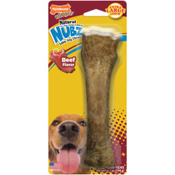 Nylabone Nubz Natural Long Lasting Edible Beef XL Dog Chews NEN505W