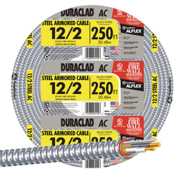Southwire 250 Ft. 12/2 AC Armored Cable Electrical Wire 55274901