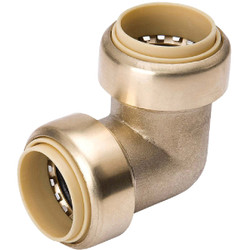 ProLine 1 In. PFx 1 In. PF 90 Deg. Push Fit Brass Elbow (1/4 Bend) 6631-005