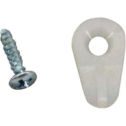United States Hardware 3/16 In. x 7/8 In. White Storm & Screen Clip (50 Count)