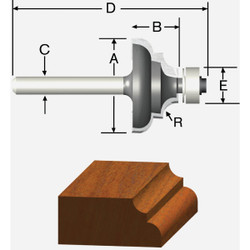 Vermont American Carbide 1 In. X 15/32 In. Cove & Beading Bit 23151