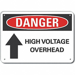 Lyle High Voltage Danger Sign,10inx14in,Alum LCU4-0193-NA_14X10
