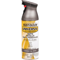 Rust-Oleum Universal 11 Oz. Matte Metallic Gunmetal Gray Spray Paint 353091
