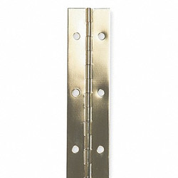 Sim Supply Continuous Hinge,Brass,6 ft L,1-1/2 In W  4PA99