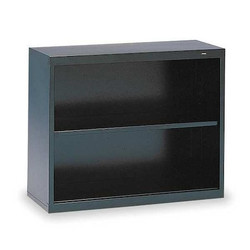 Tennsco Welded Steel Bookcase,28in,2 Shelf,Black  B-30BK