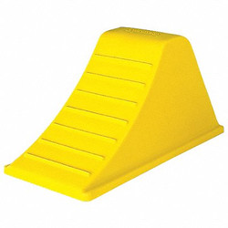 Checkers Wheel Chock,8-1/4 In H,Urethane,Yellow AT3512-AC-Y